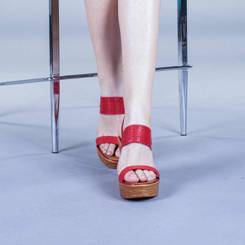 Sandale dama Arabela rosii kalapod.net imagine reduceri